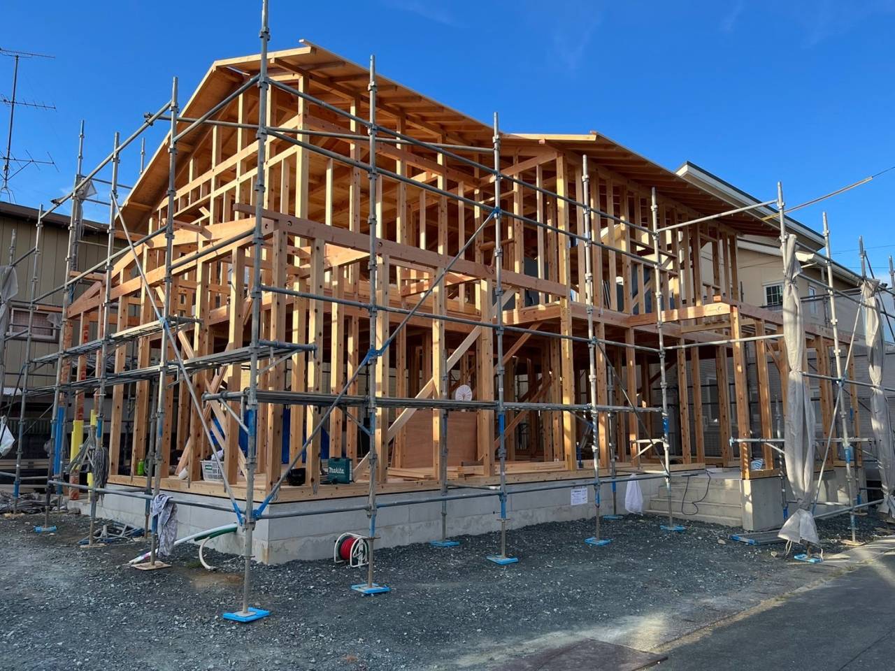 蹴球(サッカー)と収納 こだわりの家～【上棟】 #新築住宅の完成まで